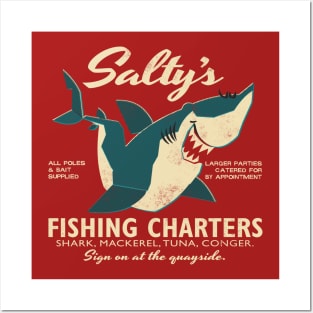 Salty's fishing charters Posters and Art